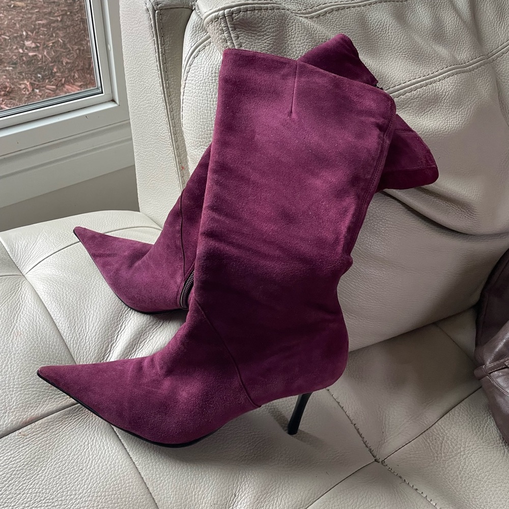 Pointy toes high heels boots
